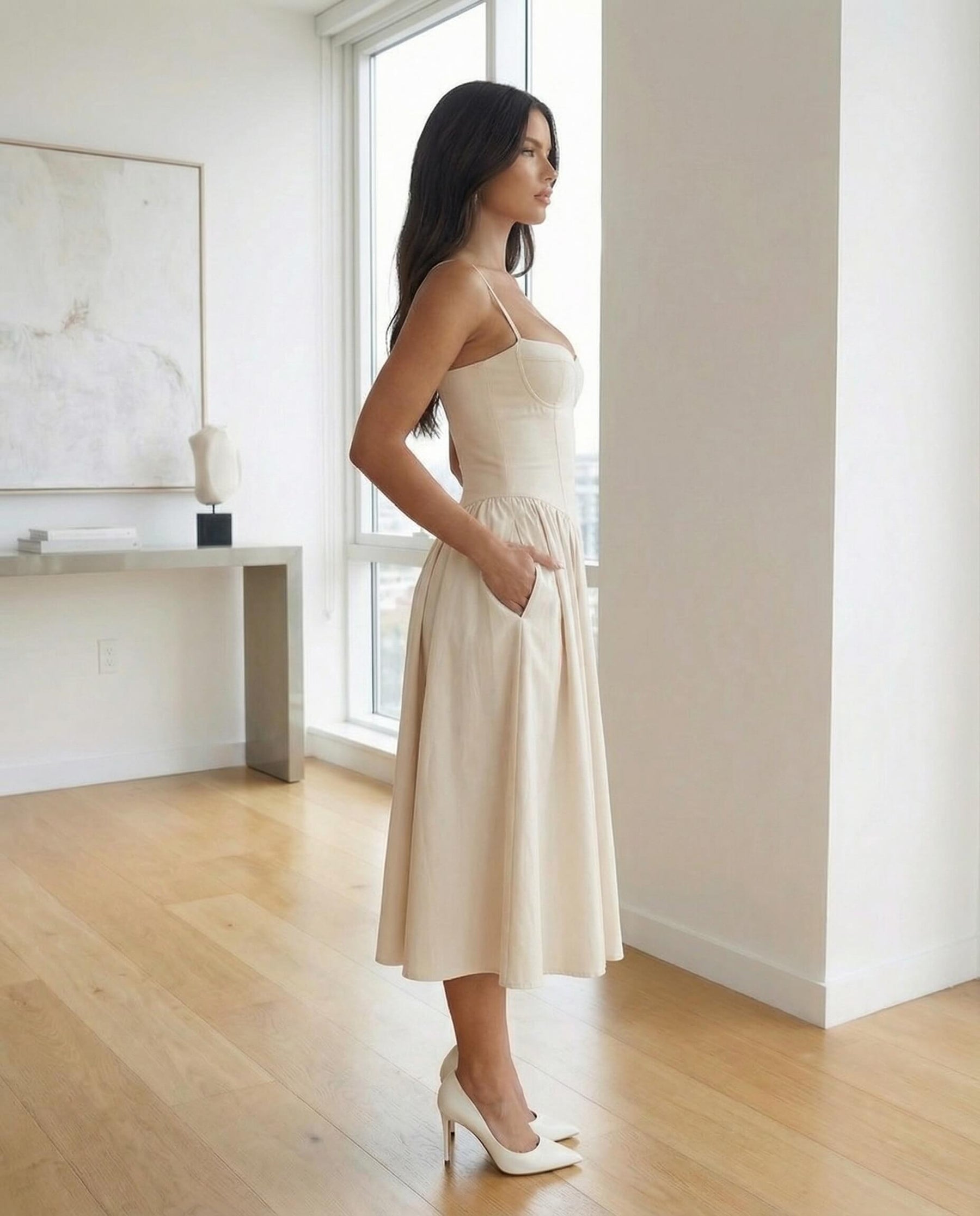 Valeria Sculpt Midi Dress