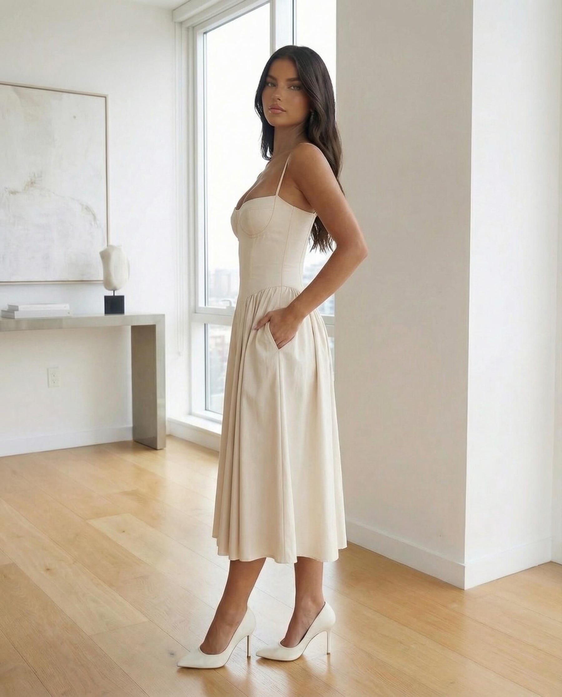 Valeria Sculpt Midi Dress