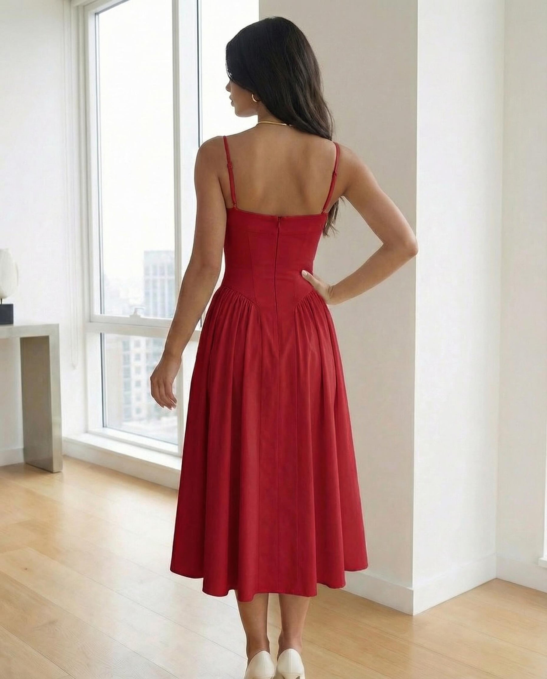 Valeria Sculpt Midi Dress