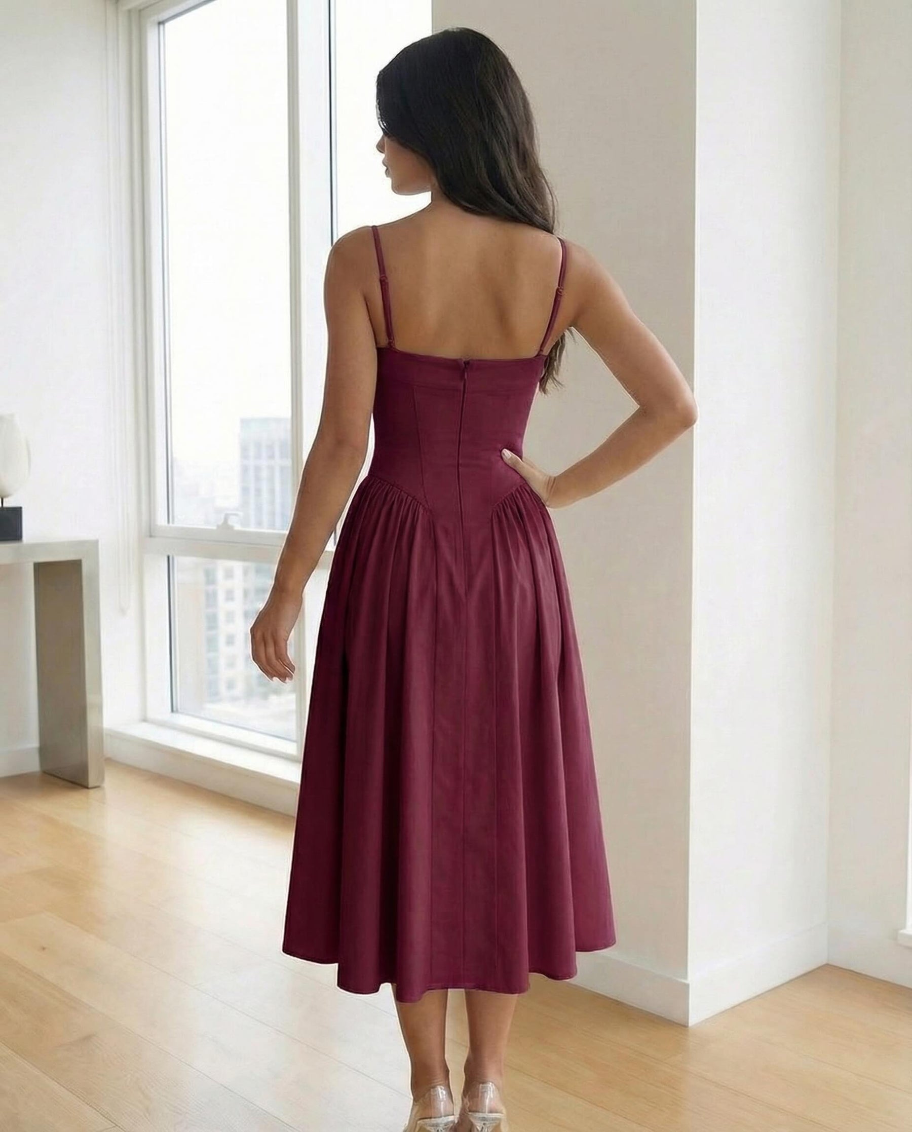 Valeria Sculpt Midi Dress
