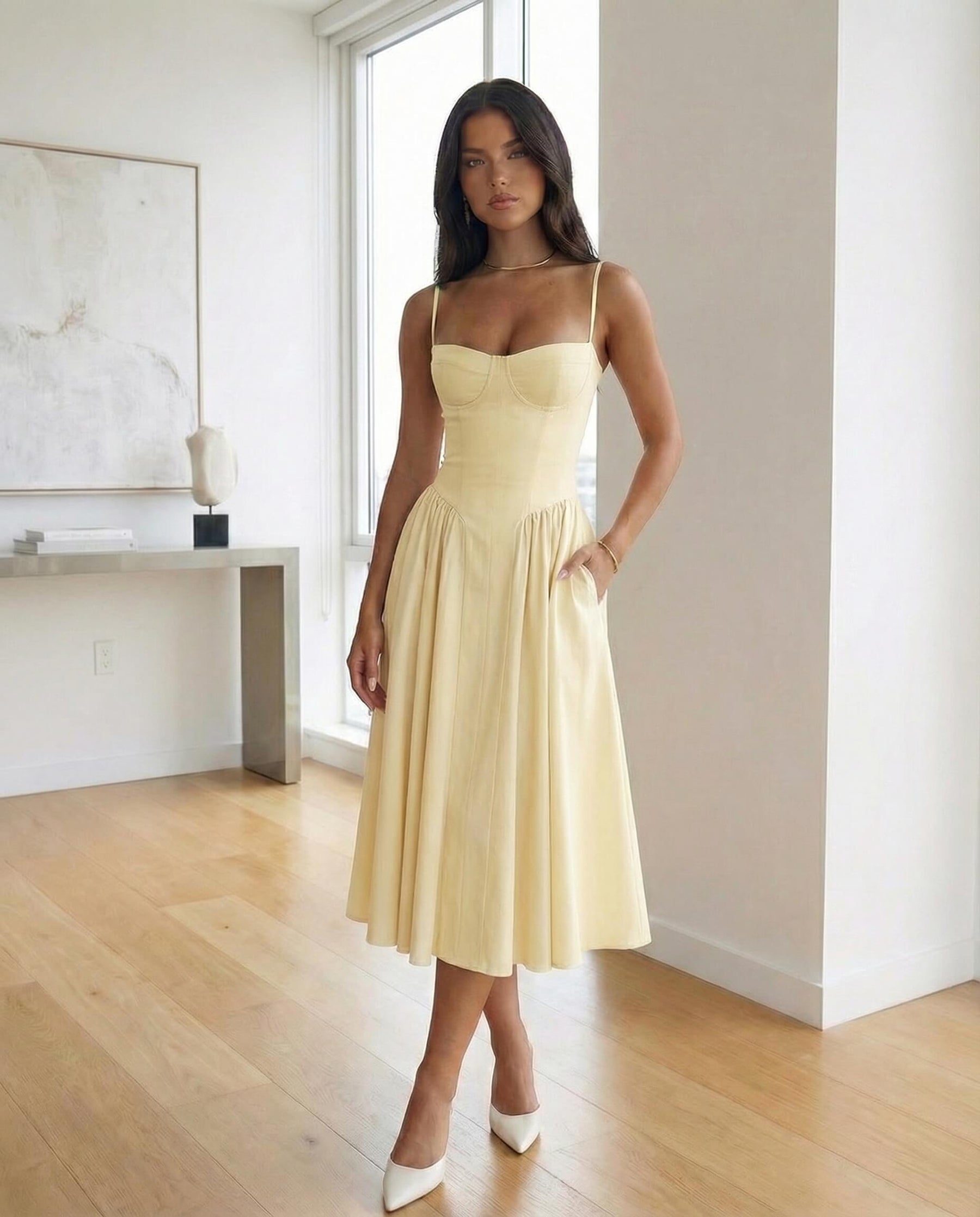 Valeria Sculpt Midi Dress